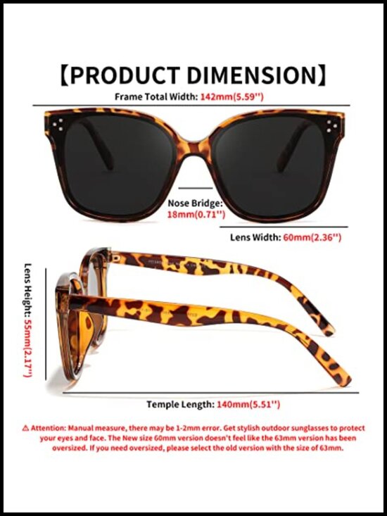 Oversized Square Polarized Sunglasses UV400 Protection for Outdoor Daily Use main image 5